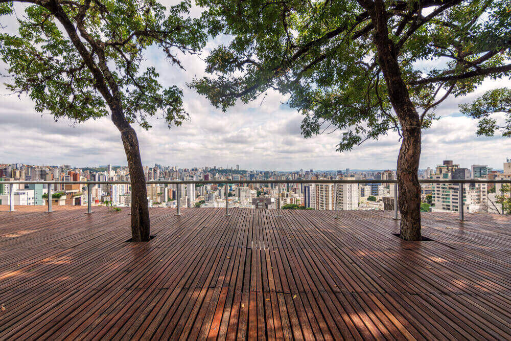 Imagem da Vista do Mirante Parque Professor Amílcar Vianna Martins, em Belo Horizonte, para ilustrar matéria sobre os bairros nobres de BH