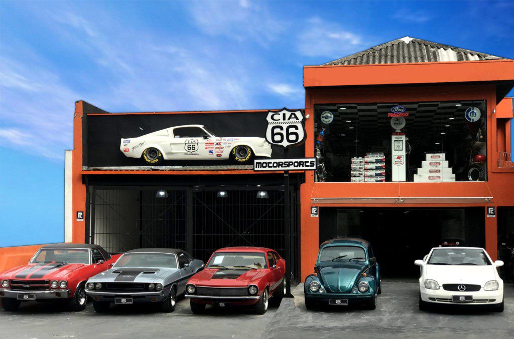  Imagem que ilustra matéria sobre Estação Campo Belo mostra a entrada da loja Cia 66 Motorsports.