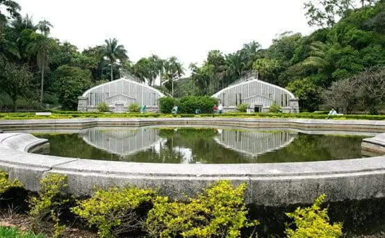 Imagem do Jardim Botânico de São Paulo mostra estruturas e vegetação do local para ilustrar matéria sobre os melhores parques de SP
