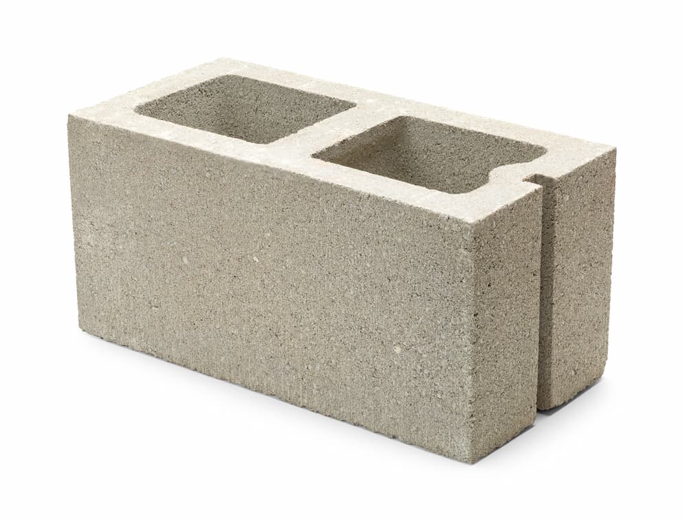 Bloco de concreto. Imagem disponível em Getty images.