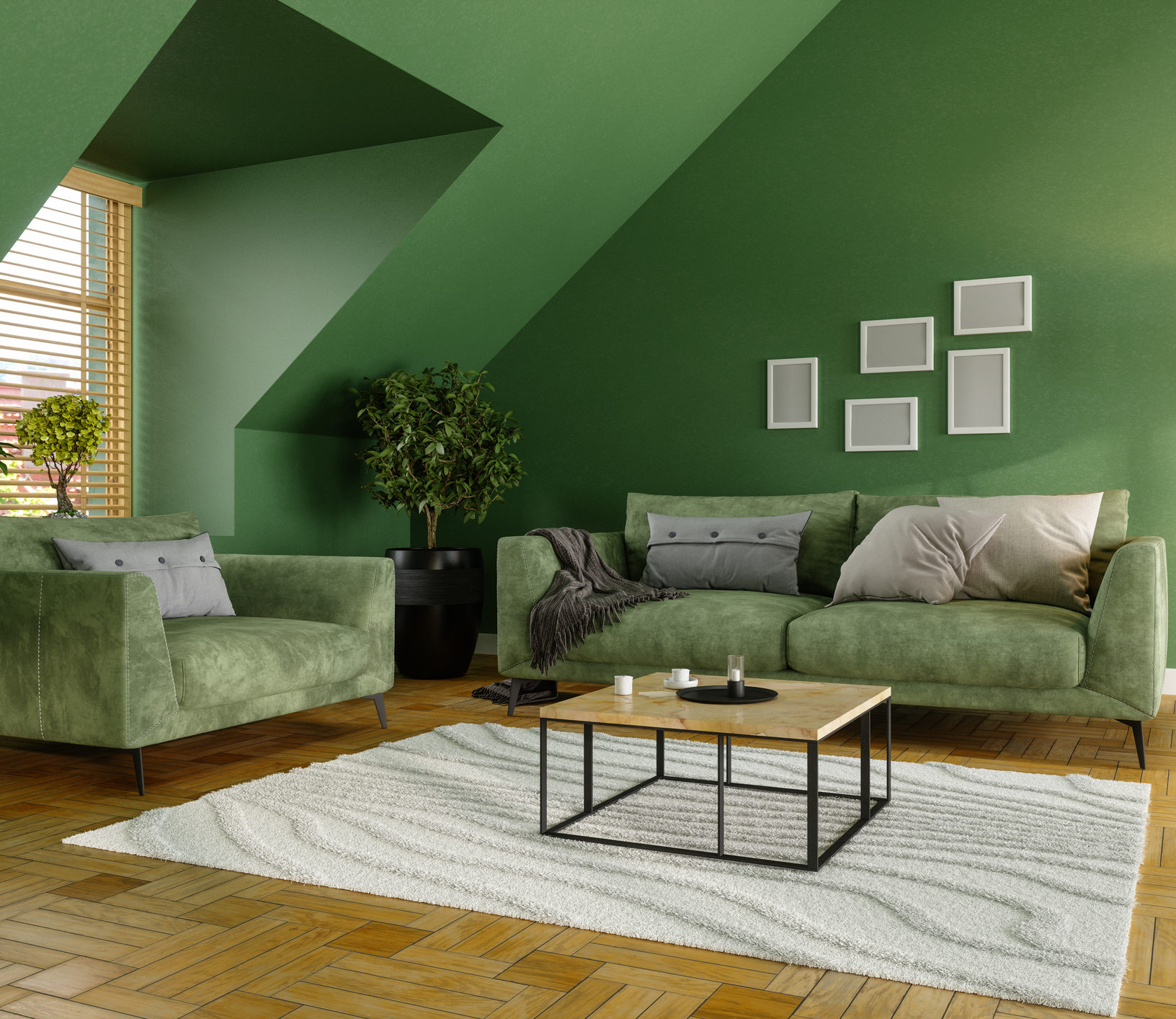 Verde é sua cor preferida? Não há muita regra na hora de decorar. Sua sala pode ter vários elementos no tom e ficar linda e charmosa.