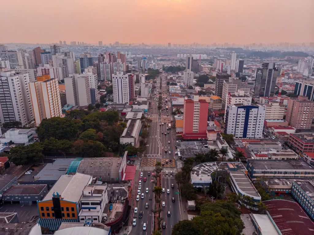 Imagem aérea da cidade de São Caetano do Sul.
