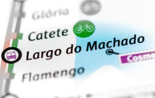 Imagem que ilustra matéria sobre a Estação Largo do Machado mostra um pedaço do mapa do metrô do Rio de Janeiro (Foto: Shutterstock)