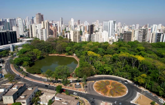 Imagem da paisagem urbana de Goiânia mostra ruas, prédios e vegetação para ilustrar matéria sobre as melhores cidades de Goiás para morar