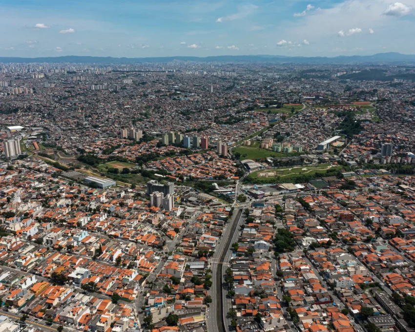 Morar em Santo André: vista aérea da cidade.